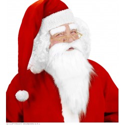 Weihnachtsmannbart mit Schnurrbart und Augenbrauen